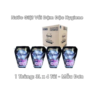 1 Thùng Nước Giặt Đậm Đặc Hygiene Đen 3 L x 4 Túi