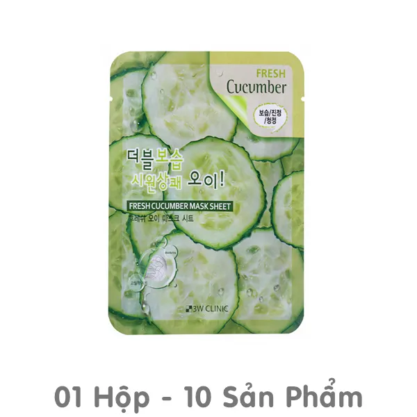 Mặt Nạ Dưỡng Ẩm Da Chiết Xuất Dưa Leo 3W Clinic 23ml Mặt Nạ Dưỡng Ẩm Da Chiết Xuất Dưa Leo 3W Clinic 23ml