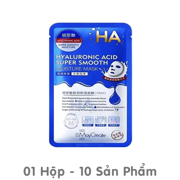 Mặt Nạ Dưỡng Ẩm Da HA Maycreate Xanh Hyaluronic Acid 28ml