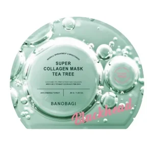 Mặt Nạ Banobagi Super Collagen, Giảm Mụn (Xanh Lá) 30g