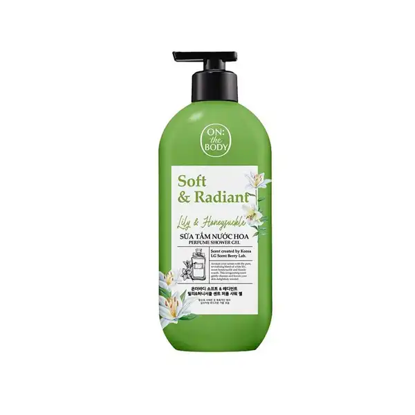 Sữa Tắm Nước Hoa On The Body Soft & Radiant Xanh Lá 500ml